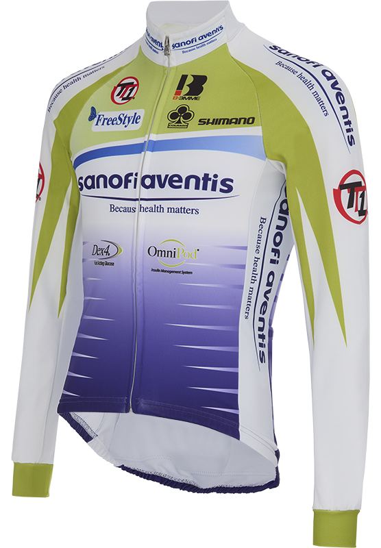 Веломайка длинный рукав Louis Garneau Team TT1 (green-violet)