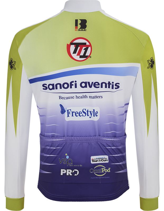 Веломайка длинный рукав Louis Garneau Team TT1 (green-violet)